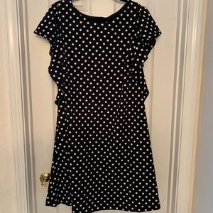 Black and white polka dot dress